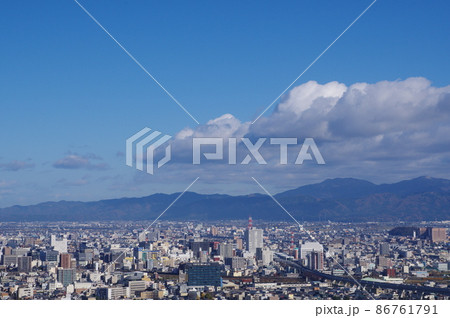 福井市　八幡山展望台からの中心部の眺め 86761791