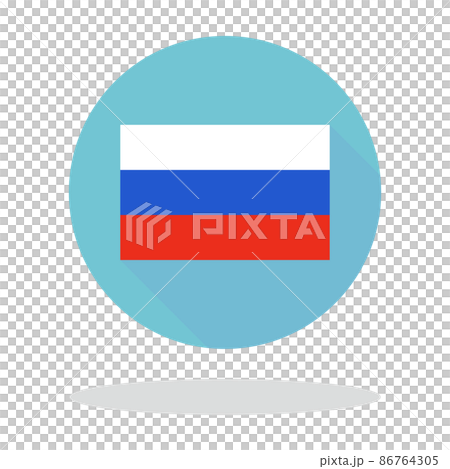 Round icon. Illustration of flag of Russia