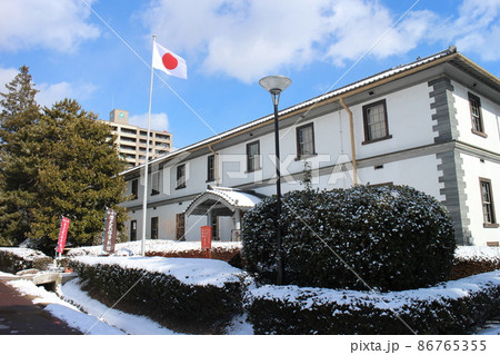 仙台市歴史民俗資料館の周辺　冬　雪 86765355