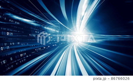 Digital data flow on road in concept of cyber global communication and coding 86766026