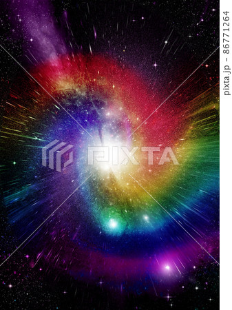 galaxy in a free space. 3D rendering 86771264