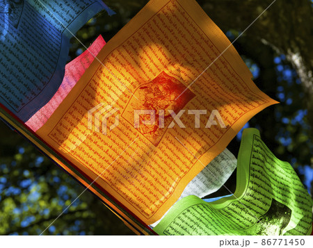 チベット仏教のタルチョ  チベット仏教のタルチョ  86771450