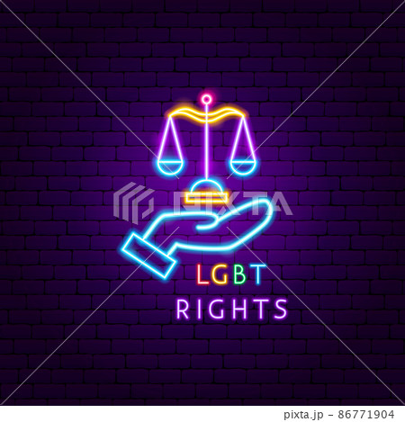 LGBT Rights Neon Label LGBT Rights Neon Label 86771904