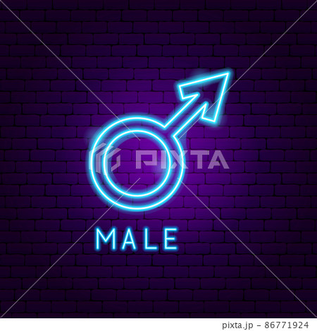 Male Gender Neon Label 86771924