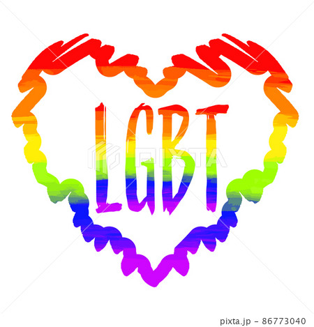 LGBT LGBTQ レインボーハート ロゴ 透明 LGBT LGBTQ レインボーハート ロゴ 透明 86773040