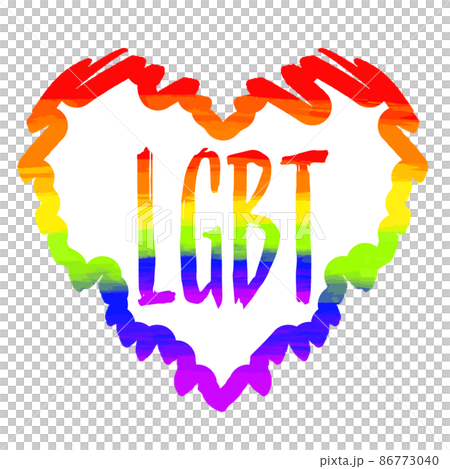 LGBT LGBTQ レインボーハート ロゴ 透明 LGBT LGBTQ レインボーハート ロゴ 透明 86773040