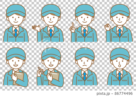 Human work clothes cap hat AI material illustration vector 86774496