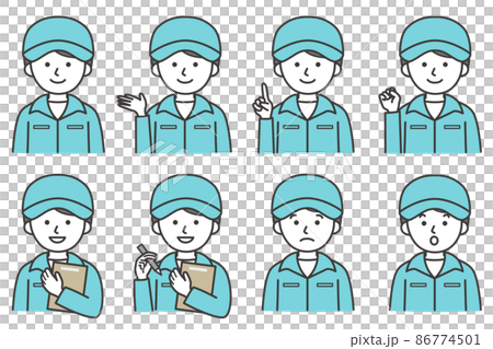 Human work clothes cap hat AI material illustration vector 86774501