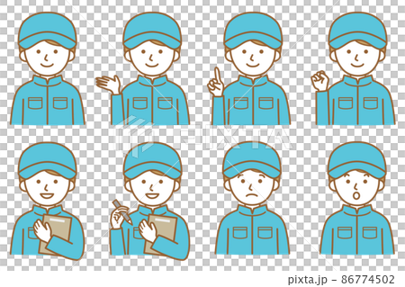 Human work clothes cap hat AI material illustration vector 86774502