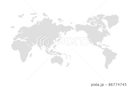 世界地図　ドット　ベクター素材 86774745