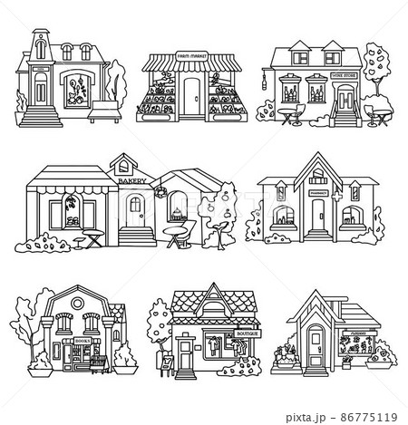 market black and white clipart book