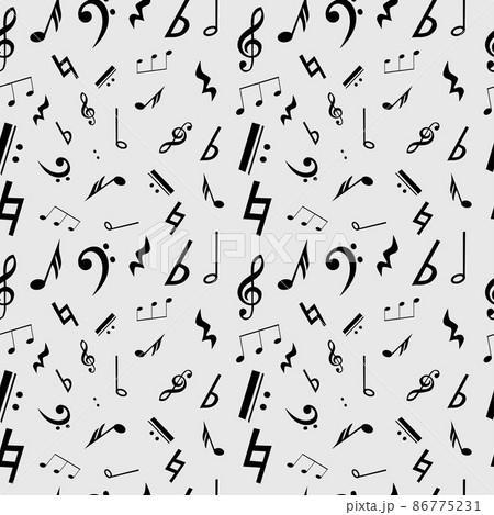 Seamless texture with music symbols 86775231