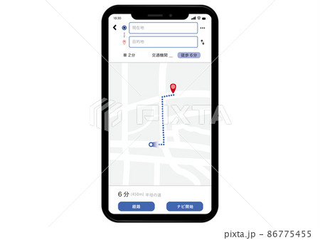 スマートフォン マップ 86775455