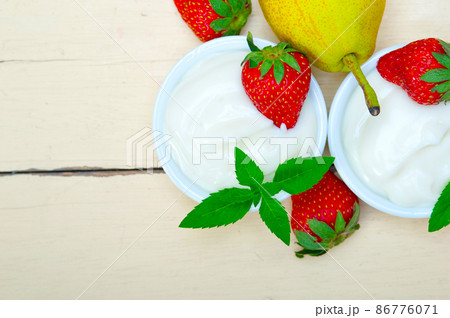 fruits and yogurt fruits and yogurt 86776071