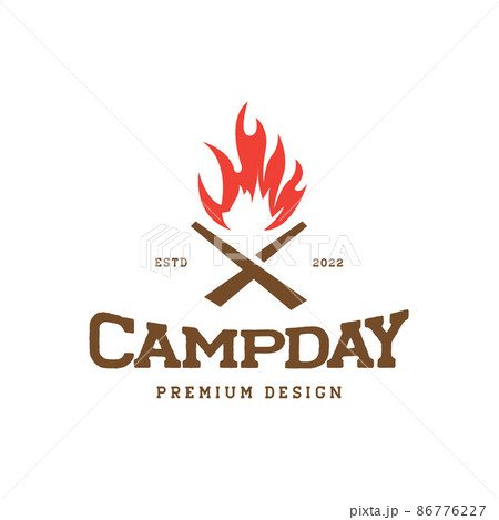 cross logs fire flame logo design, vector graphic symbol icon illustration creative idea cross logs fire flame logo design, vector graphic symbol icon illustration creative idea 86776227