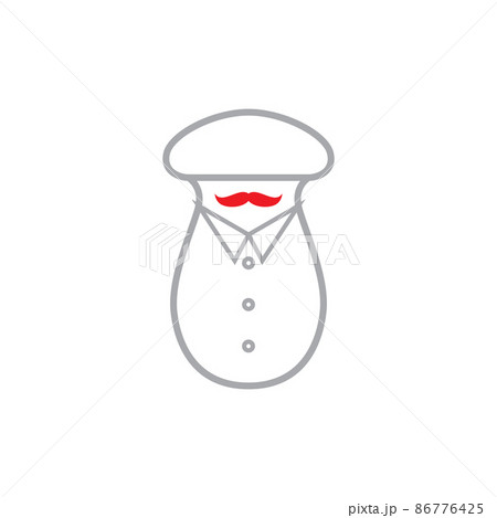 cartoon mushroom with mustache logo design vector graphic symbol icon illustration creative idea 86776425