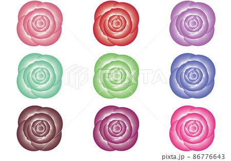 薔薇 バラ の花のイラスト素材