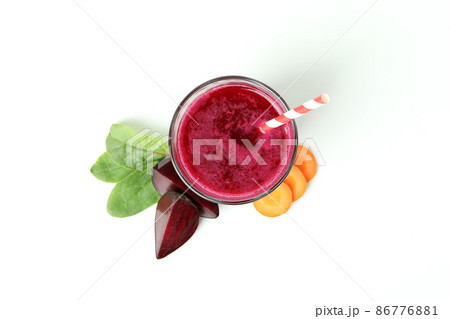 Concept of healthy drink with beetroot smoothie 86776881