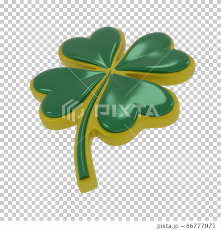 Clover with four leafs., st patrick's day symbol 3d render., PNG File Clover with four leafs., st patrick's day symbol 3d render., PNG File 86777071