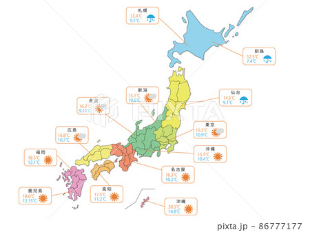 天気予報のイラスト素材