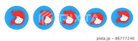 Volumetric round medical icon set, 3d rendering illustration 86777246