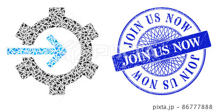Distress Join Us Now Seal and Triangle Cog Integration Mosaic Distress Join Us Now Seal and Triangle Cog Integration Mosaic 86777888