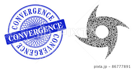 Textured Convergence Seal and Triangle Tornado Mosaic 86777891