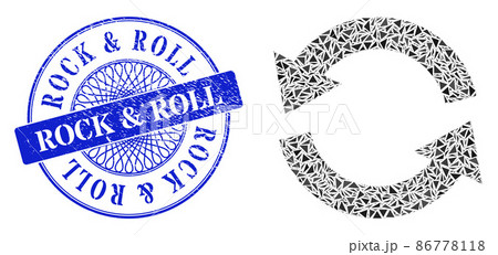 Textured Rock and Roll Stamp and Triangle Refresh Mosaic 86778118