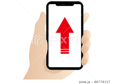 スマートフォン 矢印 86778157
