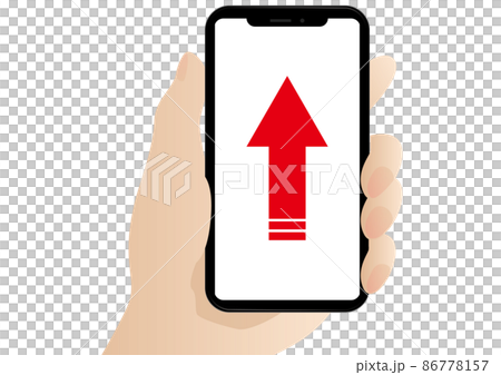 スマートフォン 矢印 86778157