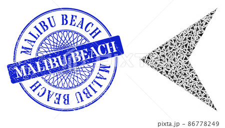 Distress Malibu Beach Seal and Triangle Arrowhead Left Mosaic 86778249