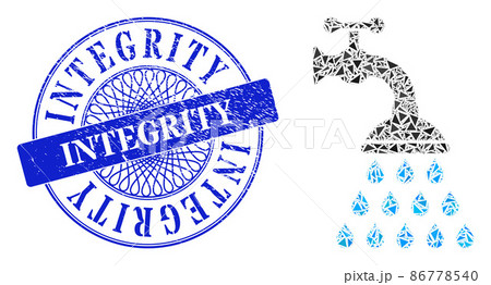 Textured Integrity Badge and Triangle Shower Tap Mosaic Textured Integrity Badge and Triangle Shower Tap Mosaic 86778540