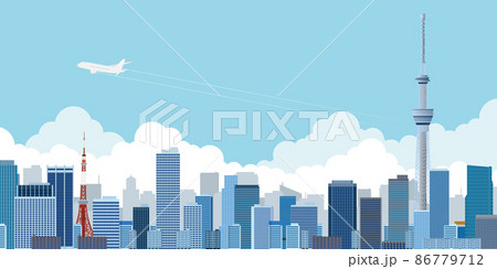 高層ビル　大都市　背景素材 86779712