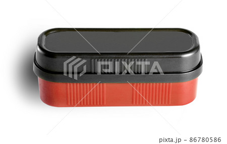 sponge for cleaning shoes in a box isolated on white 86780586