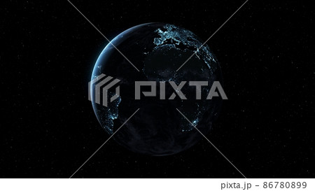 Planet earth with realistic geography surface and orbital 3D cloud atmosphere Planet earth with realistic geography surface and orbital 3D cloud atmosphere 86780899