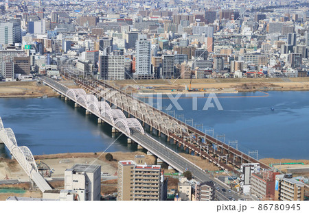 大阪市 十三大橋付近の風景 大阪市 十三大橋付近の風景 86780945