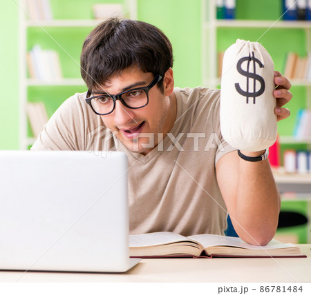 Young student in expensive tuition concept 86781484