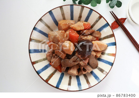 筑前煮　俯瞰　白背景 86783400