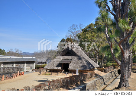 和歌山県立紀伊風土記の丘(竪穴住居、左手が資料館)　【和歌山県和歌山市】 86785032