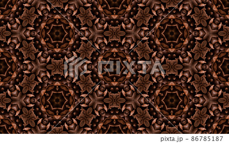 Abstract seamless texture from photo of coffee beans Abstract seamless texture from photo of coffee beans 86785187