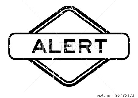 Grunge black alert word rubber seal stamp on white background Grunge black alert word rubber seal stamp on white background 86785373