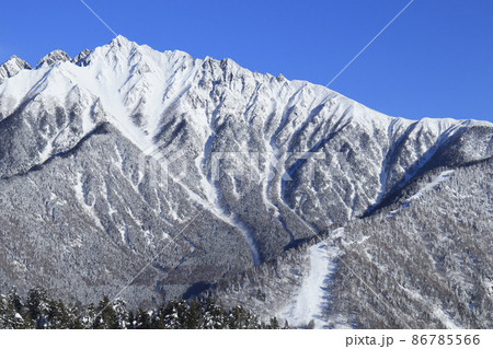 錫杖岳より望む白銀の北アルプス 錫杖岳より望む白銀の北アルプス 86785566