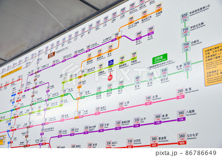大阪メトロ長堀鶴見緑地線横堤駅の案内表示 86786649