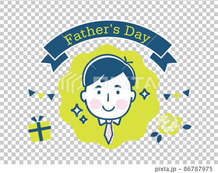 父親節標誌設計插圖素材 86787975