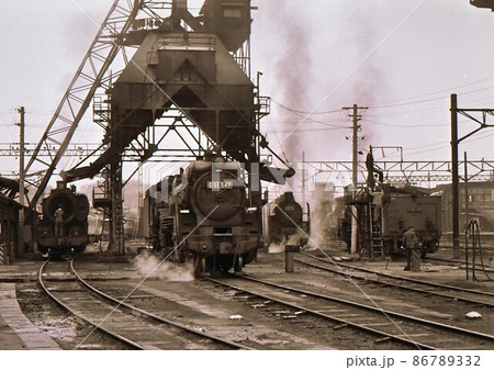 昭和43年　蒸気機関車D51とc60　 熊本機関区　九州　鹿児島本線　 86789332