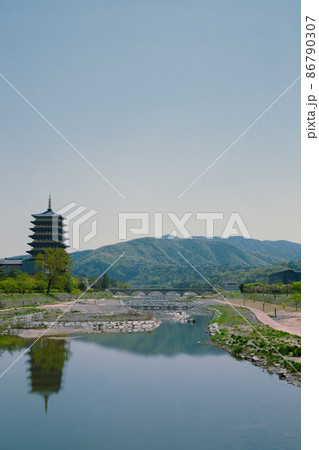 Bomun Tourist Complex, traditional tower and nature scenery in Gyeongju, Korea Bomun Tourist Complex, traditional tower and nature scenery in Gyeongju, Korea 86790307