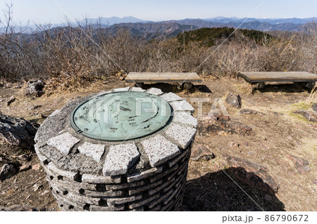 行道山 栃木百名山 山頂の風景 栃木県足利市 行道山 栃木百名山 山頂の風景 栃木県足利市 86790672