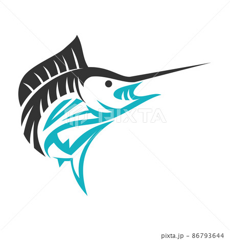 Marlin fish business Icon Illustration Brand Identity 86793644