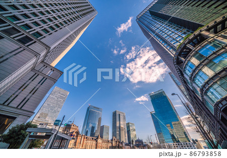 日本の東京都市景観 東京駅前や東京ミッドタウン八重洲などを望む=2月7日 日本の東京都市景観 東京駅前や東京ミッドタウン八重洲などを望む=2月7日 86793858