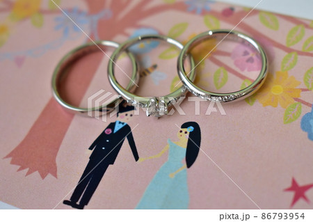 結婚指輪、婚約指輪、婚姻届 結婚指輪、婚約指輪、婚姻届 86793954
